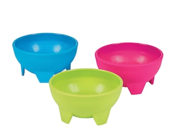 Guacamolekommen van herbruikbaar plastic, in meerdere kleuren, voor feestjes, snacks, dipsaus, guacamole, queso, Fiesta, Cinco de Mayo, Taco Tuesday, serviesgoed.