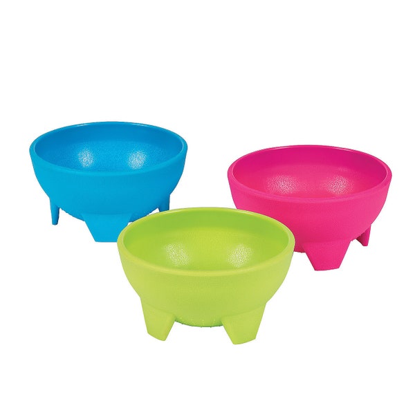 Guacamole Bowls from Plastic Reusable Multicolor Party Snacks Dip Guaca Queso Cups Fiesta Cinco de Mayo Taco Tuesday Tableware Supply