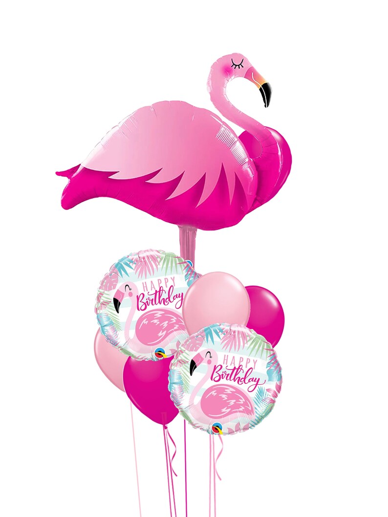 Giant Flamingo Balloon Bundle Pink Happy Birthday Decoration | Etsy