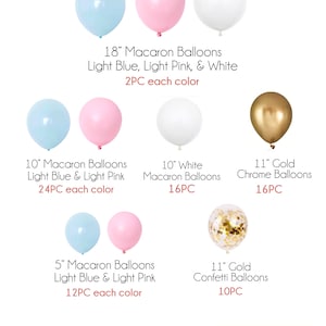 Pink Blue Balloon Bundle Large Backdrop DIY Kit Arch Gender Reveal First Birthday Baby Shower Elegant Modern Party Decoration image 6