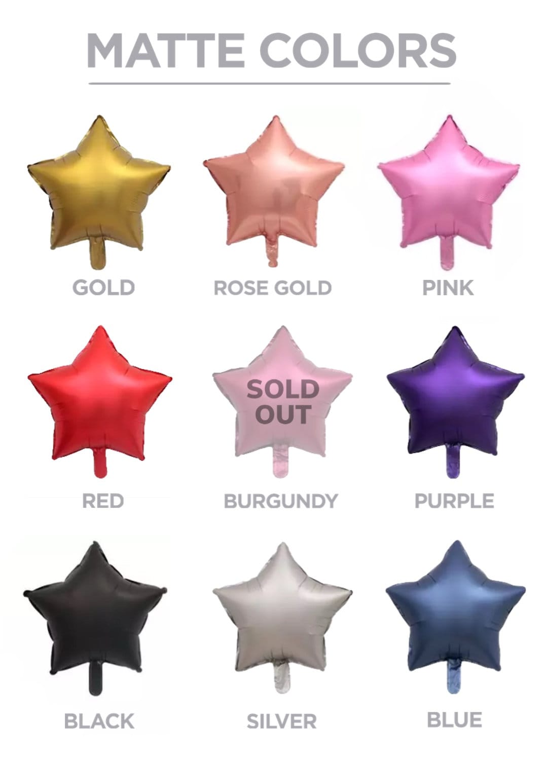 10-pack Star-shaped Balloons Star Aluminum Foil Balloons Set Mother's Day Party Decoration