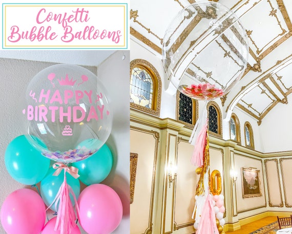 Buy Clear Balloon With CUSTOM Confetti Color Giant Orb Bobo Bubble