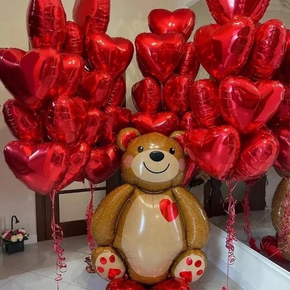 Oso Sentado Globo Foto Gigante Prop San Valentín Día de - Etsy España