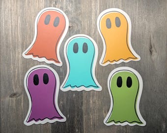 Pegatinas de fantasmas de colores - paquete de 5