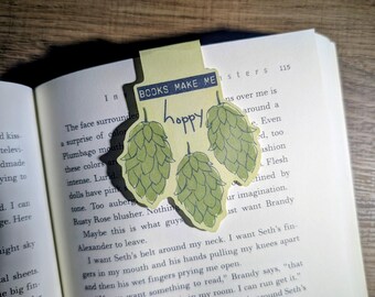 Books make me hoppy magnetic bookmark
