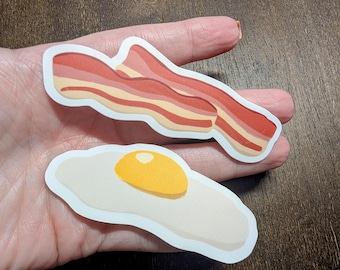 Bacon sticker breakfast art, Sunday funday bacon and eggs, foodie scrapbooking