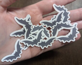 Mini bat stickers Halloween spooky art, bundle of 10