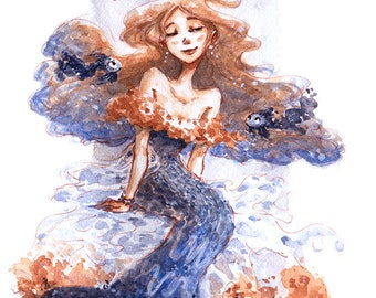 Kingyo Gown Art Print