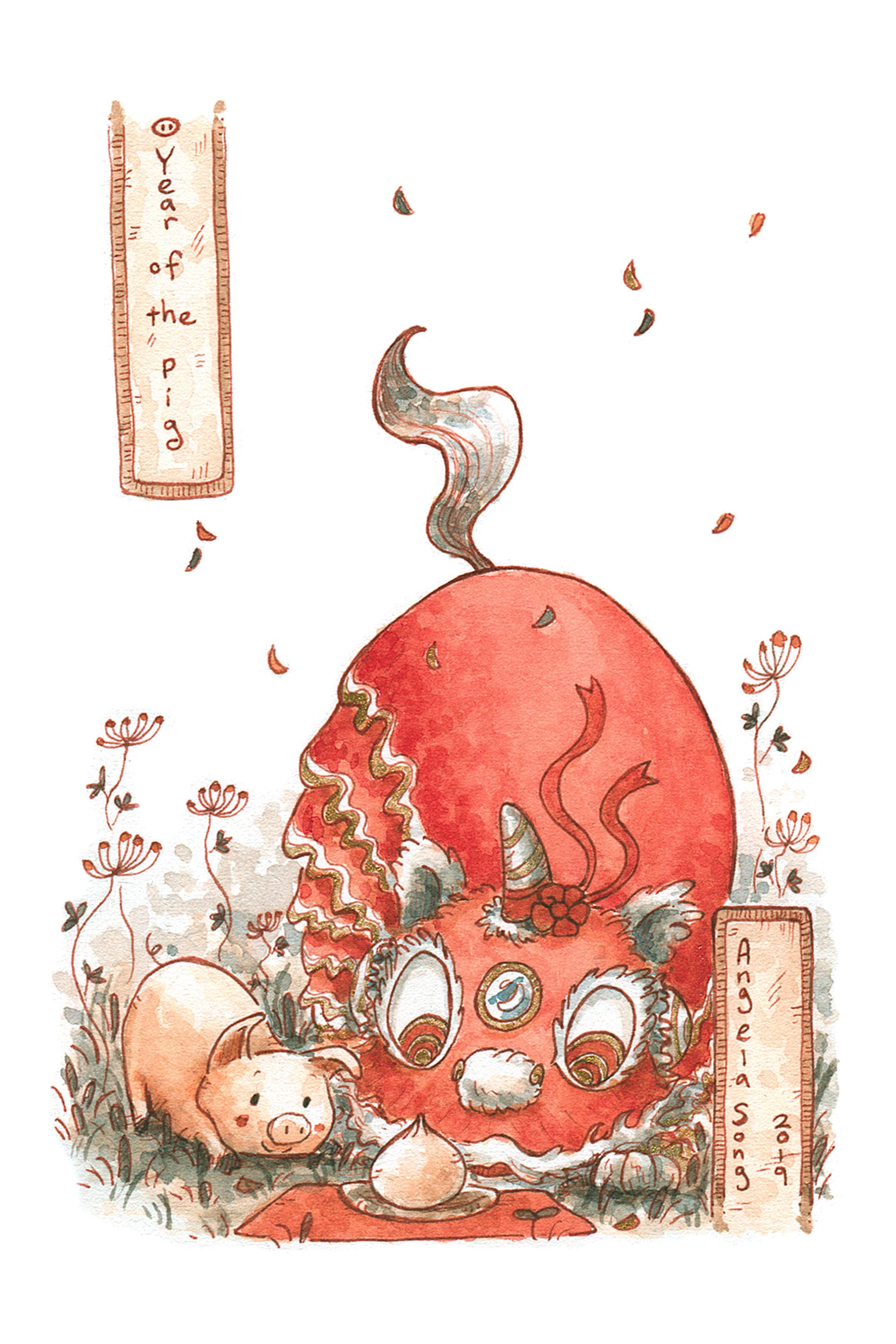 Year of the Pig Limited Edition Print Etsy Year of the Pig Limited Edition Print Etsy