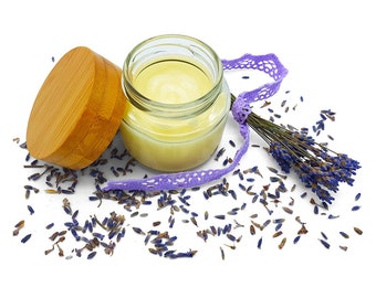 Bálsamo de manos de lavanda - especialmente rico para pieles secas - vegano, sin aceite de palma y sin plástico
