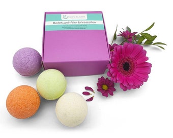 Bath Pearls Four Seasons - bath bombs in a gift box - vegan, palm oil-free, plastic-free