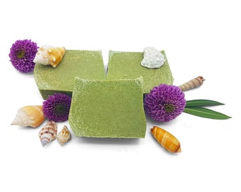 Algae hair soap - vegan, palm oil-free and plastic-free - for fast replenishing hair, as well as sensitive, irritated scalp