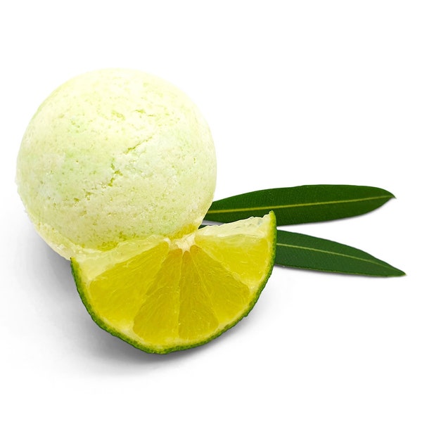 Bath bomb Ginkgo Lime - vegan, palm-free and without plastic