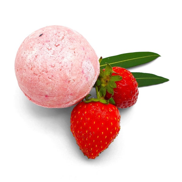 Bath pearl strawberry rhubarb - vegan, palm oil-free and without plastic