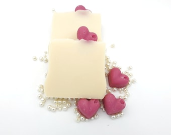 Mantequilla de ducha Jabón fresco de flores con corazones de jabón - perfecto para el Día de la Madre