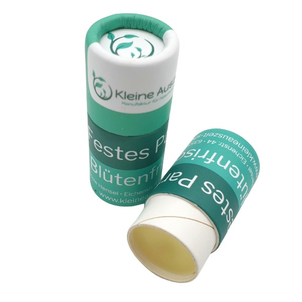 Solid perfume Blossom freshness in a cardboard tube - vegan, palm oil-free, mineral oil-free, cruelty-free