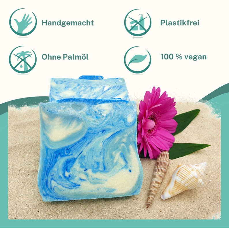 Sea Breeze Soap vegan, palm oil free and plastic free. image 3