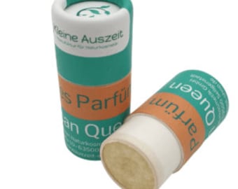 Solid perfume African Queen in a cardboard tube - vegan, palm oil-free, mineral oil-free, cruelty-free