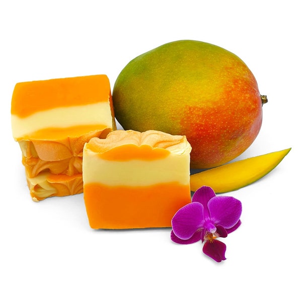 Mango Coconut Soap -  nourishing body soap - vegan, plastic-free and without palm oil