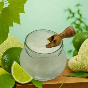 Espuma de baño de cal y ginkgo en polvo