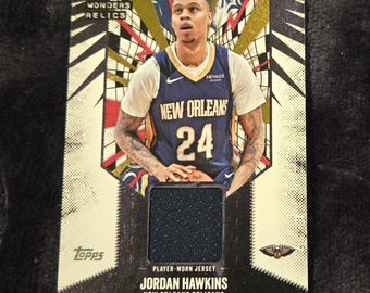 Jordan hawkins jersey relic card