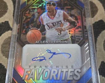 allen iverson prizm franchises favorites autograph card