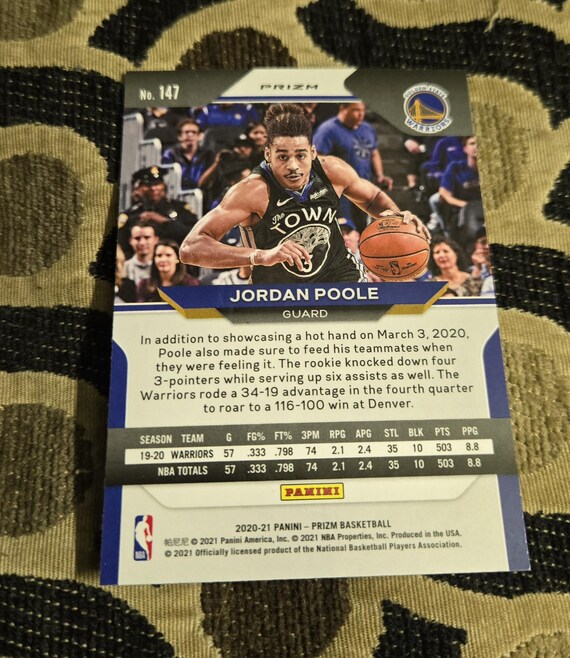 Jordan Poole Sliver Prizm Card - Etsy