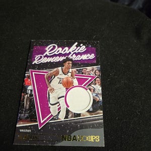 2021-2022 nba hoops  ja morant rookie remembrance (not rookie) game worn jersey relic card.