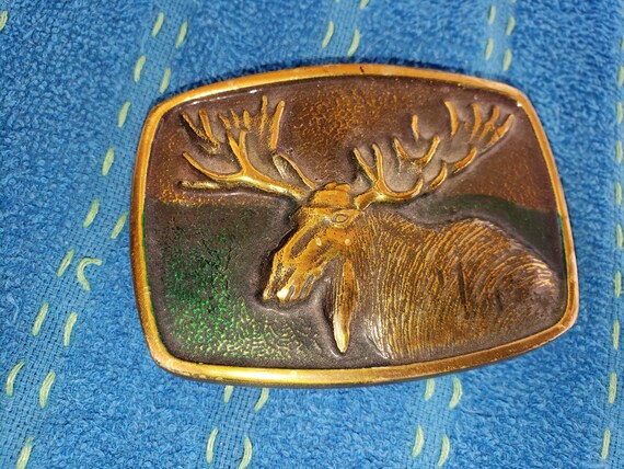 moose belt buckle