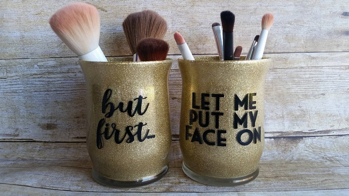 Makeup Brush Holdersmakeup Jar Makeup Organizationmakeup Etsy