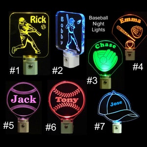 Personalized Baseball Night Light - Boys gifts, birthday gift, Gift for Dad, Girls gift, Boys bedroom decor