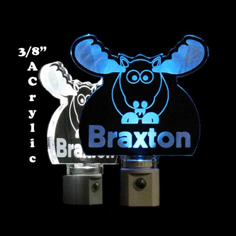 Animal light zoo animals gift for boys Moose Personalized Night Light LED Kids Lamp