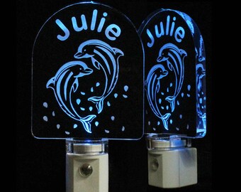 Dolphin Personalized Night Light, LED, Nursery decor, baby gifts, Kids Gift