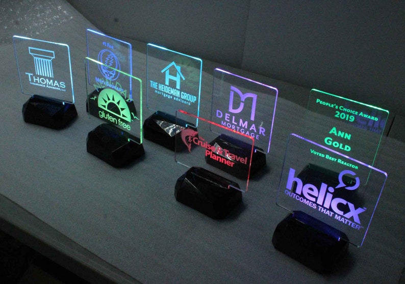 Personalized Lighted Awards Trophies Night Light Etsy