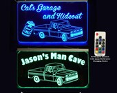 LED Vintage Truck Sign, Man Cave, Garage sign, Antique car, with or without Beer can, Neon Sign, Lighted sign
