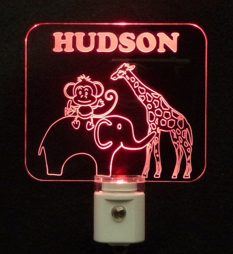Kids Night Light Elephant Night Light Zoo Animal Light LED Etsy