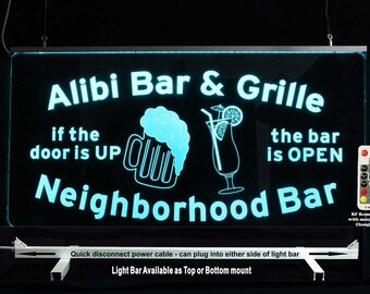 Personalized Lighted Bar Sign, Man Cave Sign, Lighted Sign, beer sign, garage sign, family name sign, Gift for parents, grandparents gift