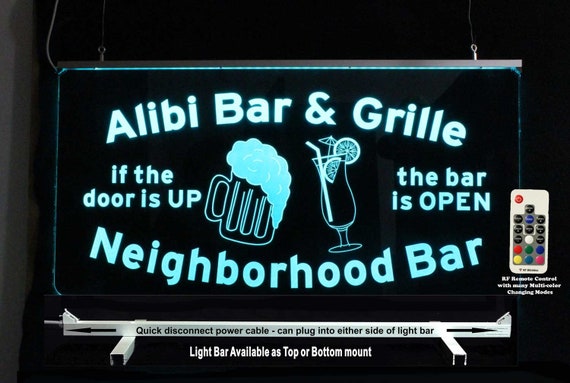 Logo Multicolor Changing Personalized Man Cave Bar Custom LED Sign sports