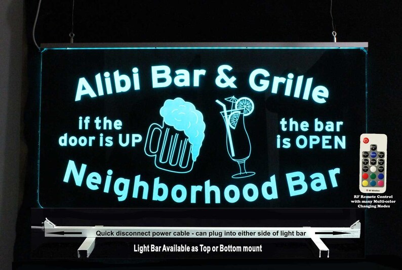 Personalized Lighted Bar Sign Man Cave Image 0