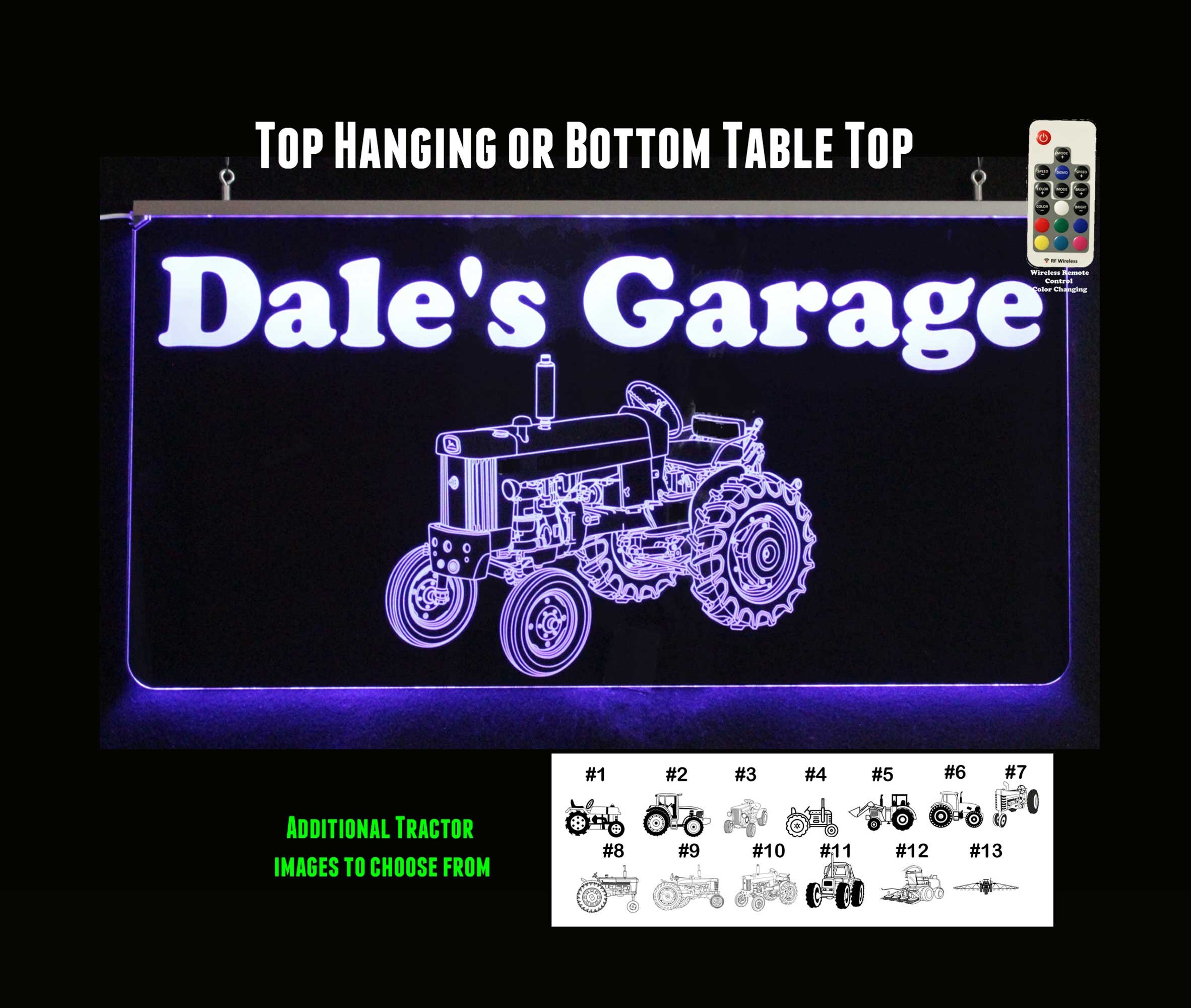 Personalized LED Neon Semi Truck sign, Man Cave Sign - Lighted Sign, garage sign, business sign, Tractor Trailer sign, Gift for Dad