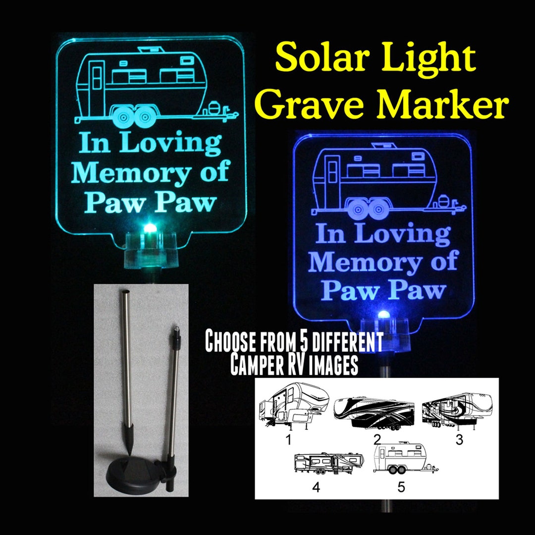 Personalized Camper RV Solar Lights Custom Solar Light Etsy