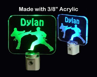 Personalized Karate Night Light: UFC Tae Kwan Do LED Gift
