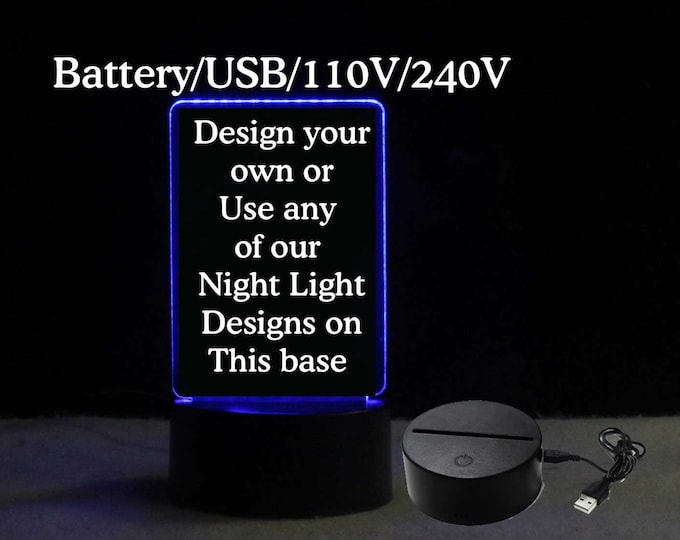 Personalized Design Your Own Table Top Night Light Etsy