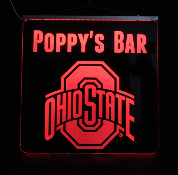 Ohio State Ohio State Buckeyes Color Changing Led Sign Dorm Room Gift Osu Gift For Dad
