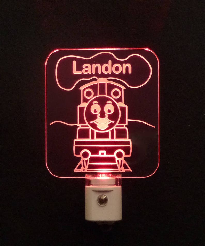 Train Personalized Night Light Kids Lamp Handmade LED Lite Etsy