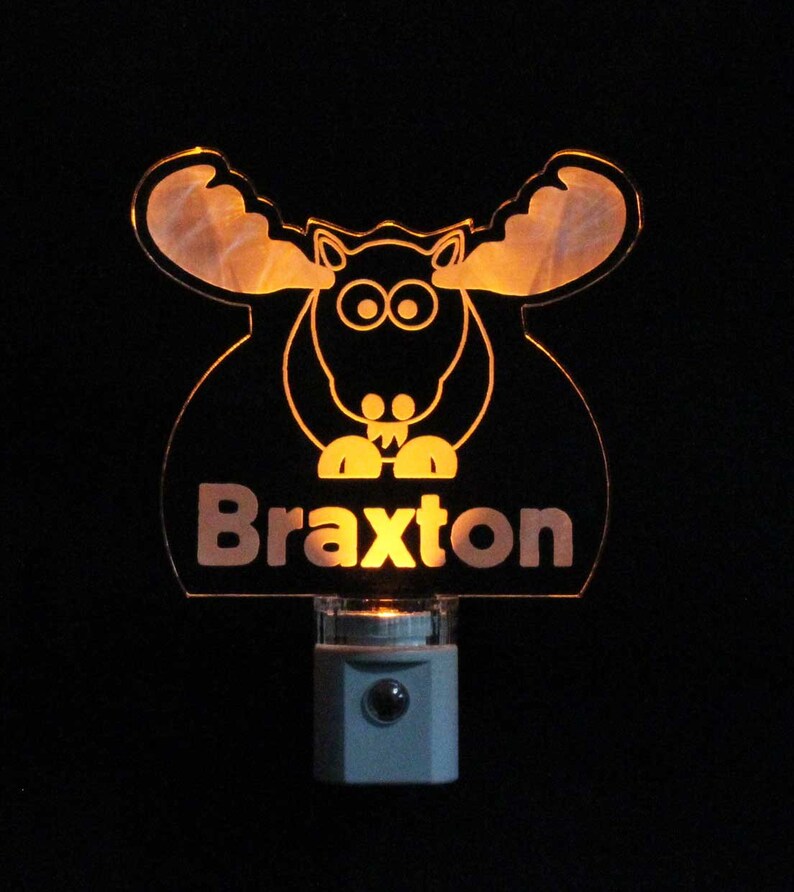 Animal light zoo animals gift for boys Moose Personalized Night Light LED Kids Lamp