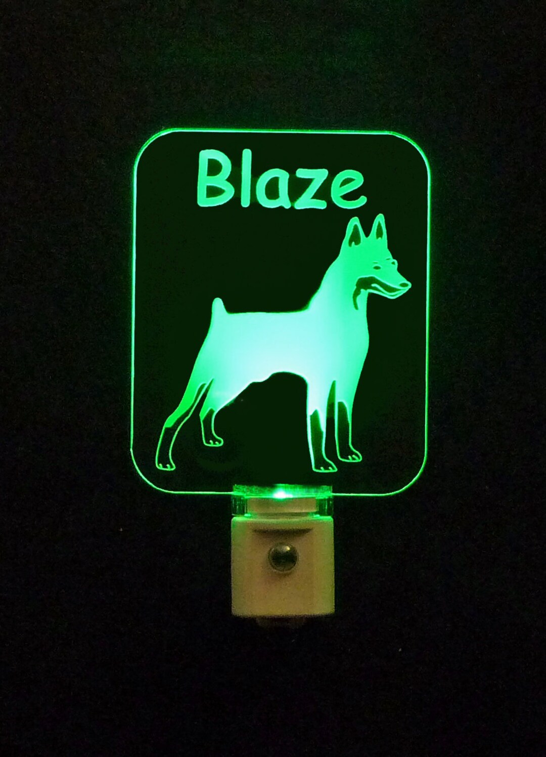 Personalized Miniature Pinscher Dog Night Light: Handmade LED Kids Lamp ...