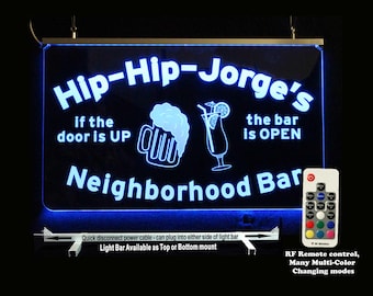 Custom Lighted Bar Sign: Personalized Man Cave Decor