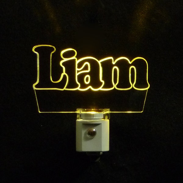 Veilleuse avec nom personnalisé, lampe pour enfants, LED faite à la main, bébé