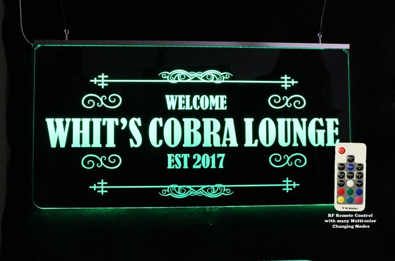 Custom Edge Lit Signs Personalized Led Man Cave Bar Image 0